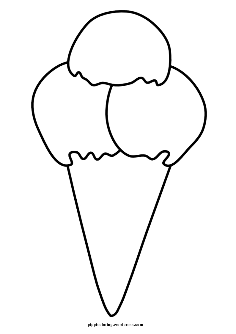 on ice cream cone Colouring Pages