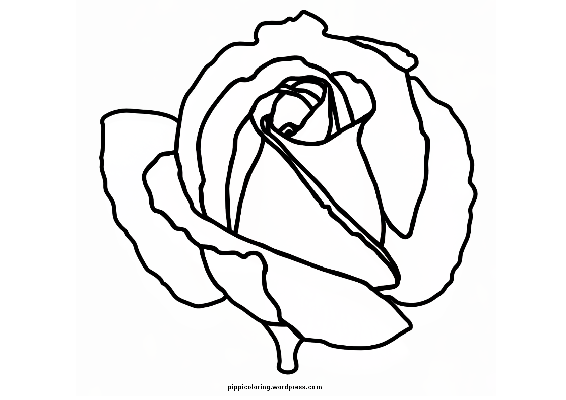 a rose coloring pages - photo #41