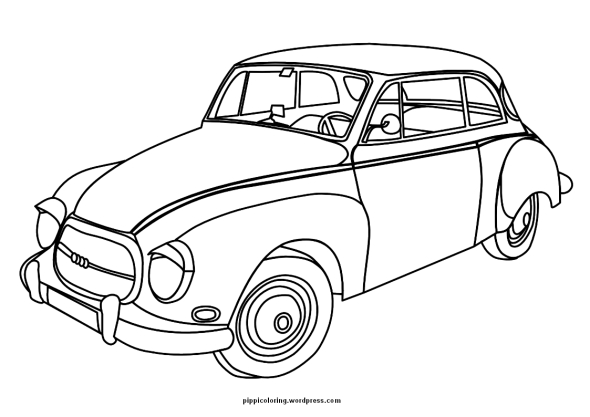 Oldtimer coloring page