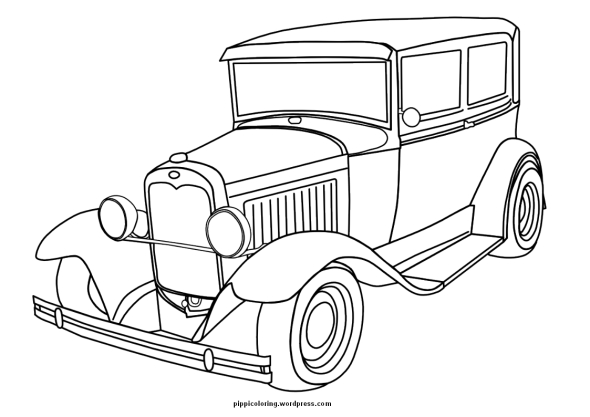 Old  timer coloring page